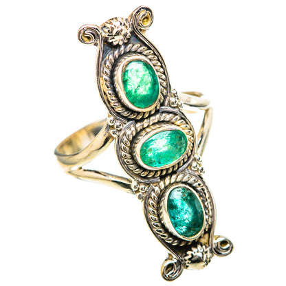 Zambian Emerald Rings handcrafted by Ana Silver Co - RING129075 - Photo 2
