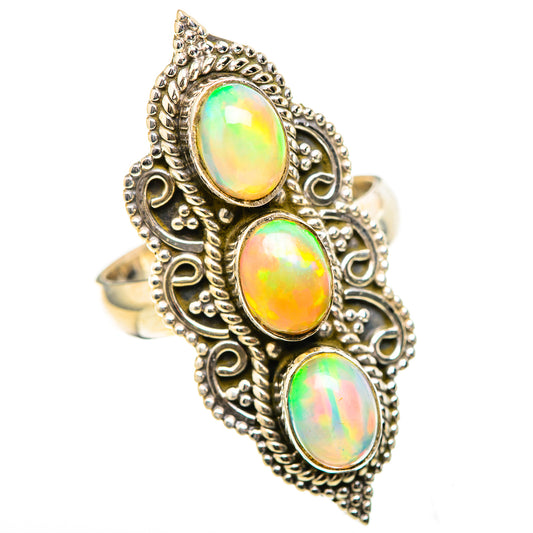 Ethiopian Opal Rings handcrafted by Ana Silver Co - RING129077 - Photo 2