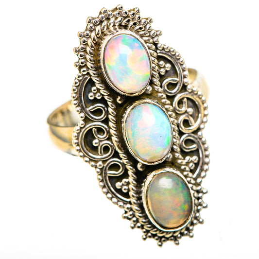 Ethiopian Opal Rings handcrafted by Ana Silver Co - RING129078 - Photo 2