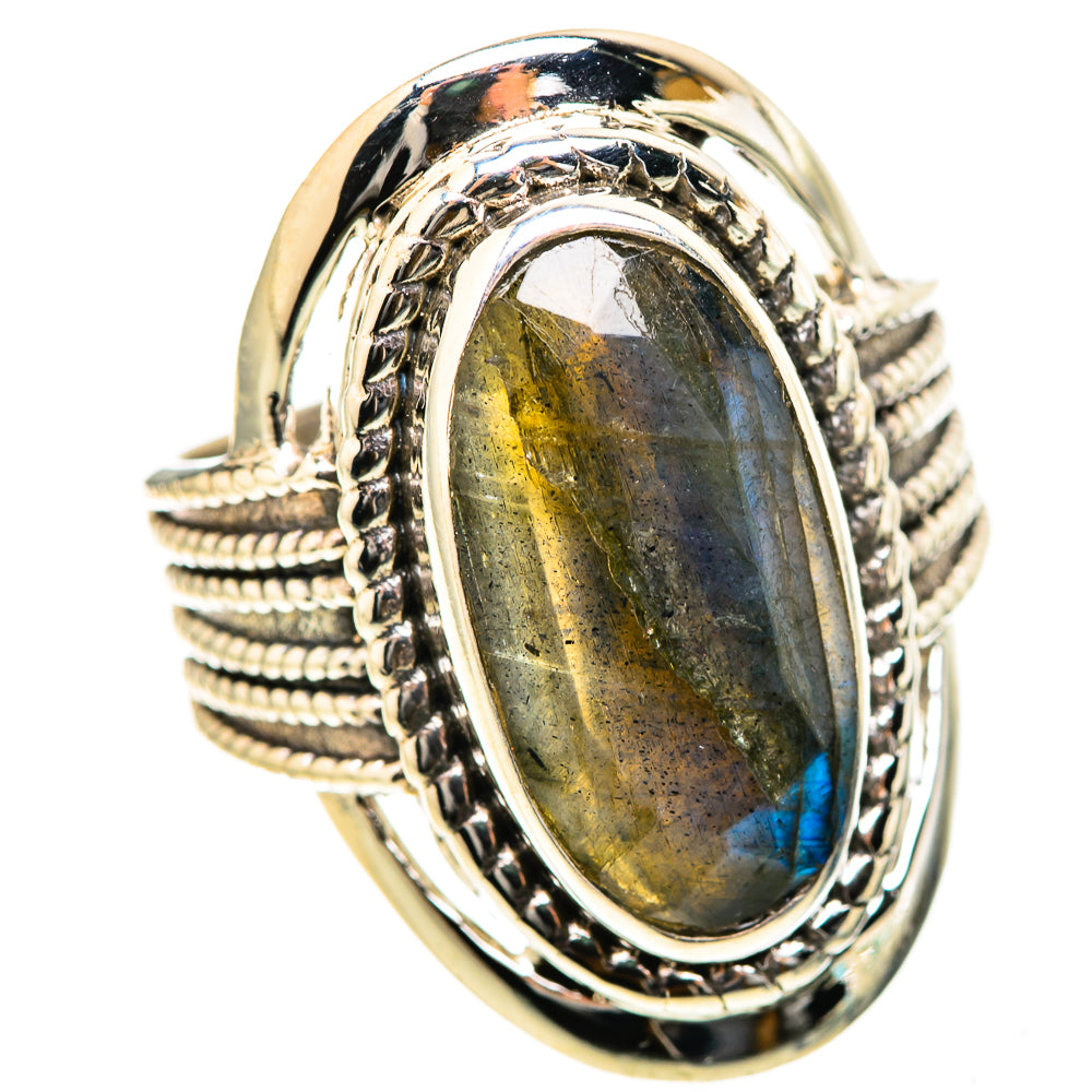 Labradorite Rings handcrafted by Ana Silver Co - RING129079 - Photo 2