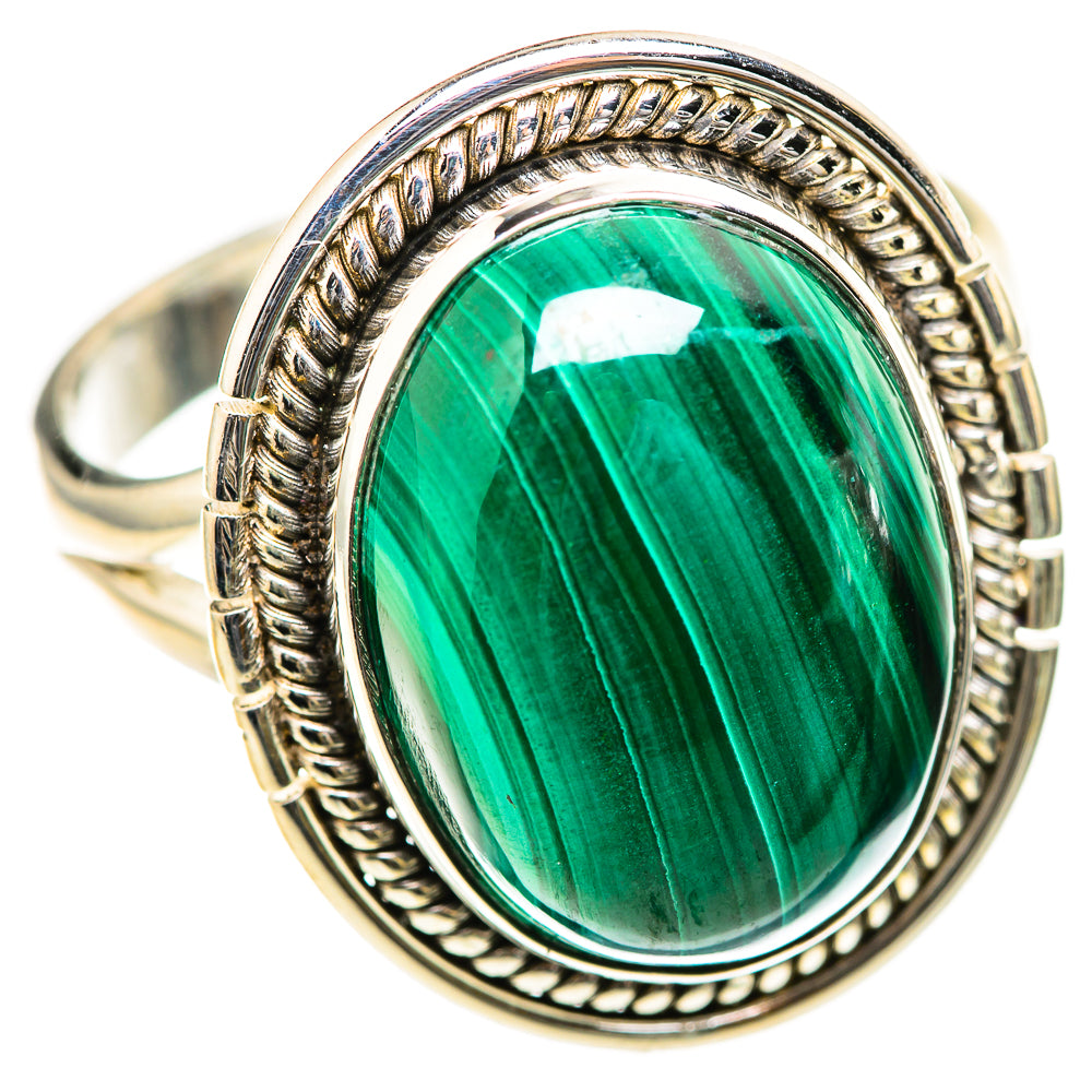 Malachite Rings handcrafted by Ana Silver Co - RING129082 - Photo 2