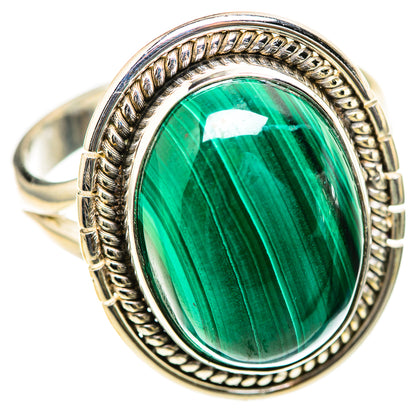 Malachite Rings handcrafted by Ana Silver Co - RING129082 - Photo 2