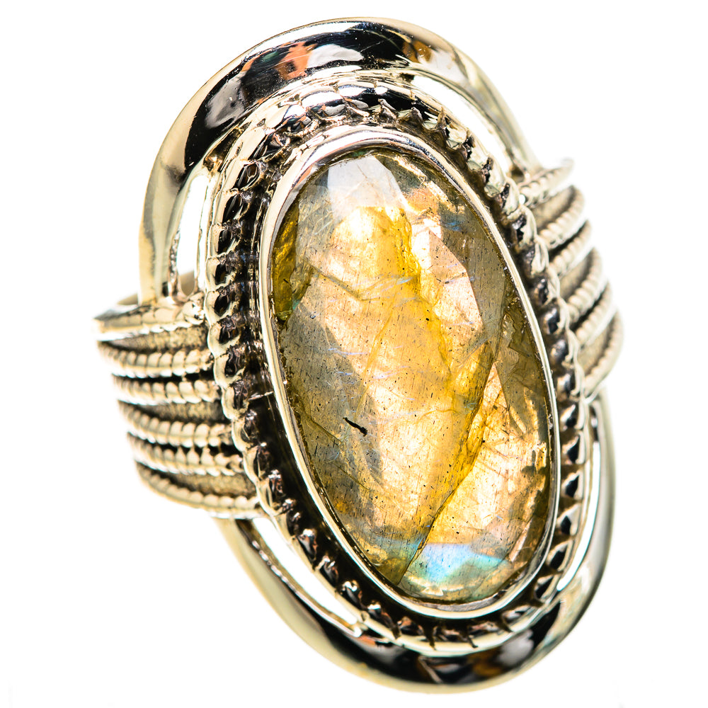 Labradorite Rings handcrafted by Ana Silver Co - RING129083 - Photo 2