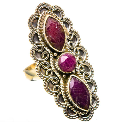 Red Sillimanite Rings handcrafted by Ana Silver Co - RING129092 - Photo 2