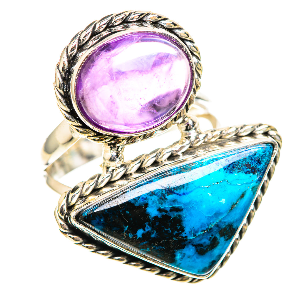 Shattuckite, Amethyst Rings handcrafted by Ana Silver Co - RING129093 - Photo 2