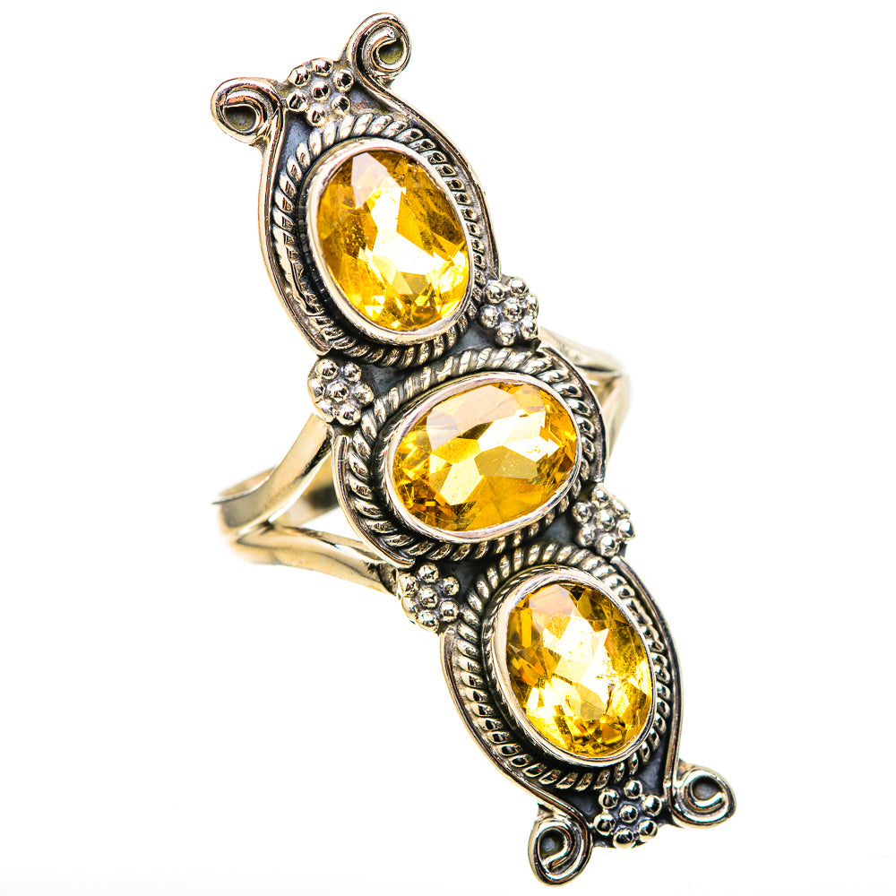 Citrine Rings handcrafted by Ana Silver Co - RING129098 - Photo 2