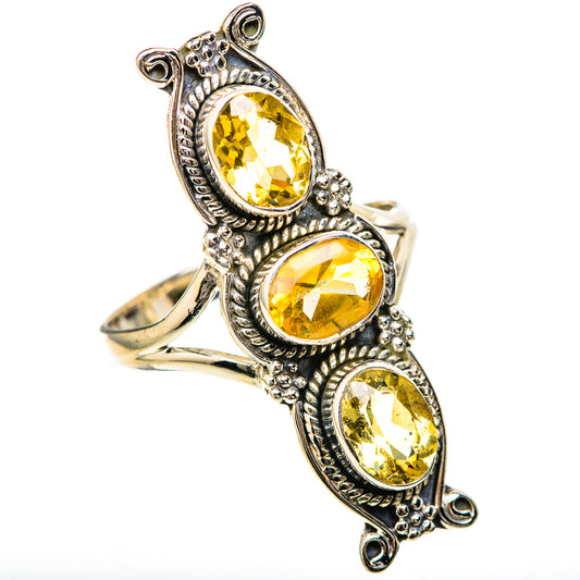 Citrine Rings handcrafted by Ana Silver Co - RING129099 - Photo 2