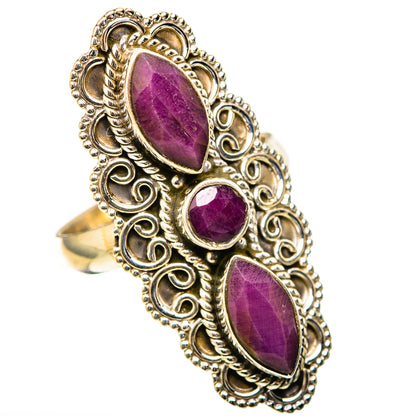 Red Sillimanite Rings handcrafted by Ana Silver Co - RING129100 - Photo 2