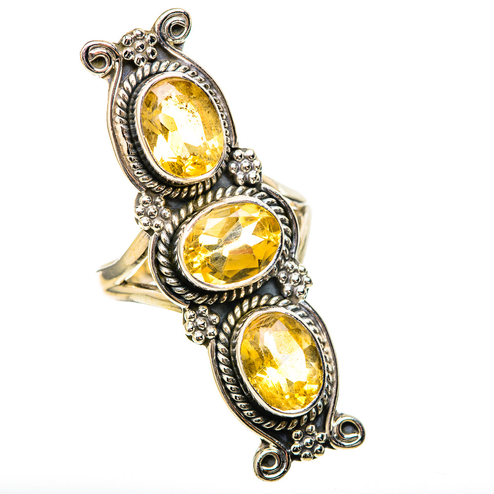 Citrine Rings handcrafted by Ana Silver Co - RING129107 - Photo 2
