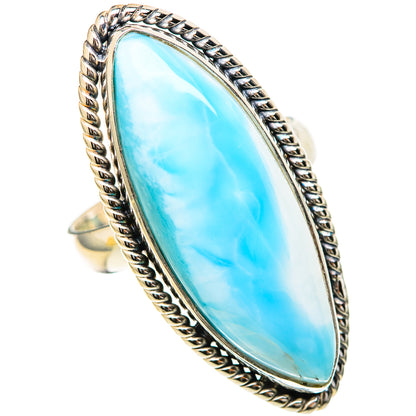 Larimar Rings handcrafted by Ana Silver Co - RING129113 - Photo 2