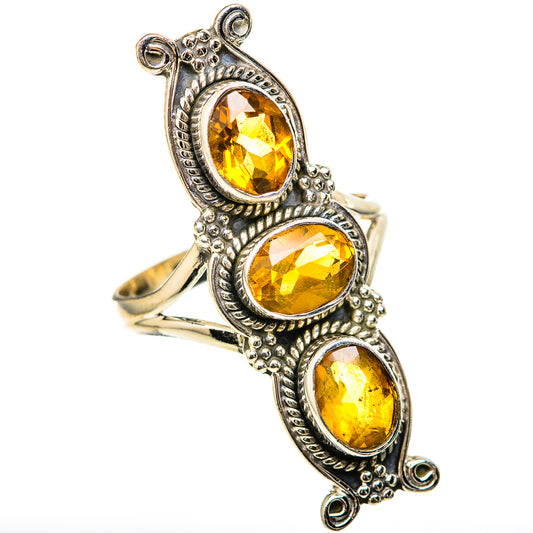 Citrine Rings handcrafted by Ana Silver Co - RING129115 - Photo 2