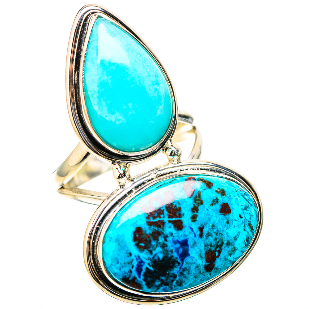 Shattuckite, Larimar Rings handcrafted by Ana Silver Co - RING129121 - Photo 2
