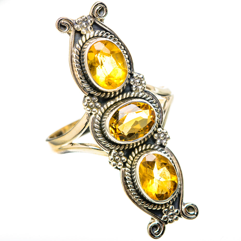 Citrine Rings handcrafted by Ana Silver Co - RING129124 - Photo 2