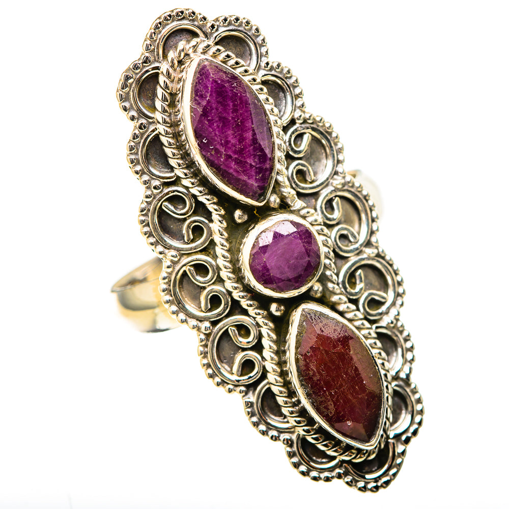 Red Sillimanite Rings handcrafted by Ana Silver Co - RING129125 - Photo 2