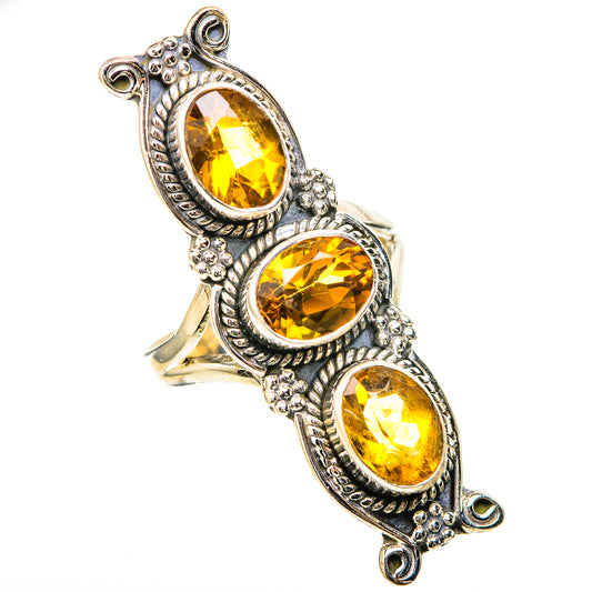 Citrine Rings handcrafted by Ana Silver Co - RING129142 - Photo 2