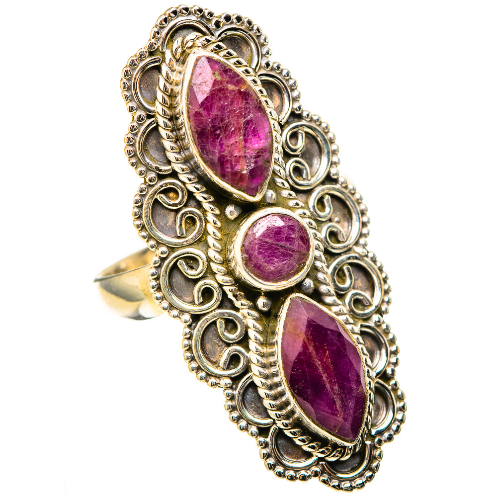 Red Sillimanite Rings handcrafted by Ana Silver Co - RING129150 - Photo 2