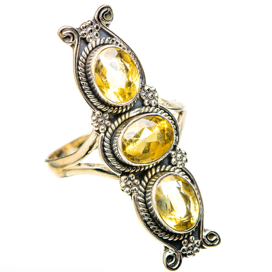 Citrine Rings handcrafted by Ana Silver Co - RING129152 - Photo 2