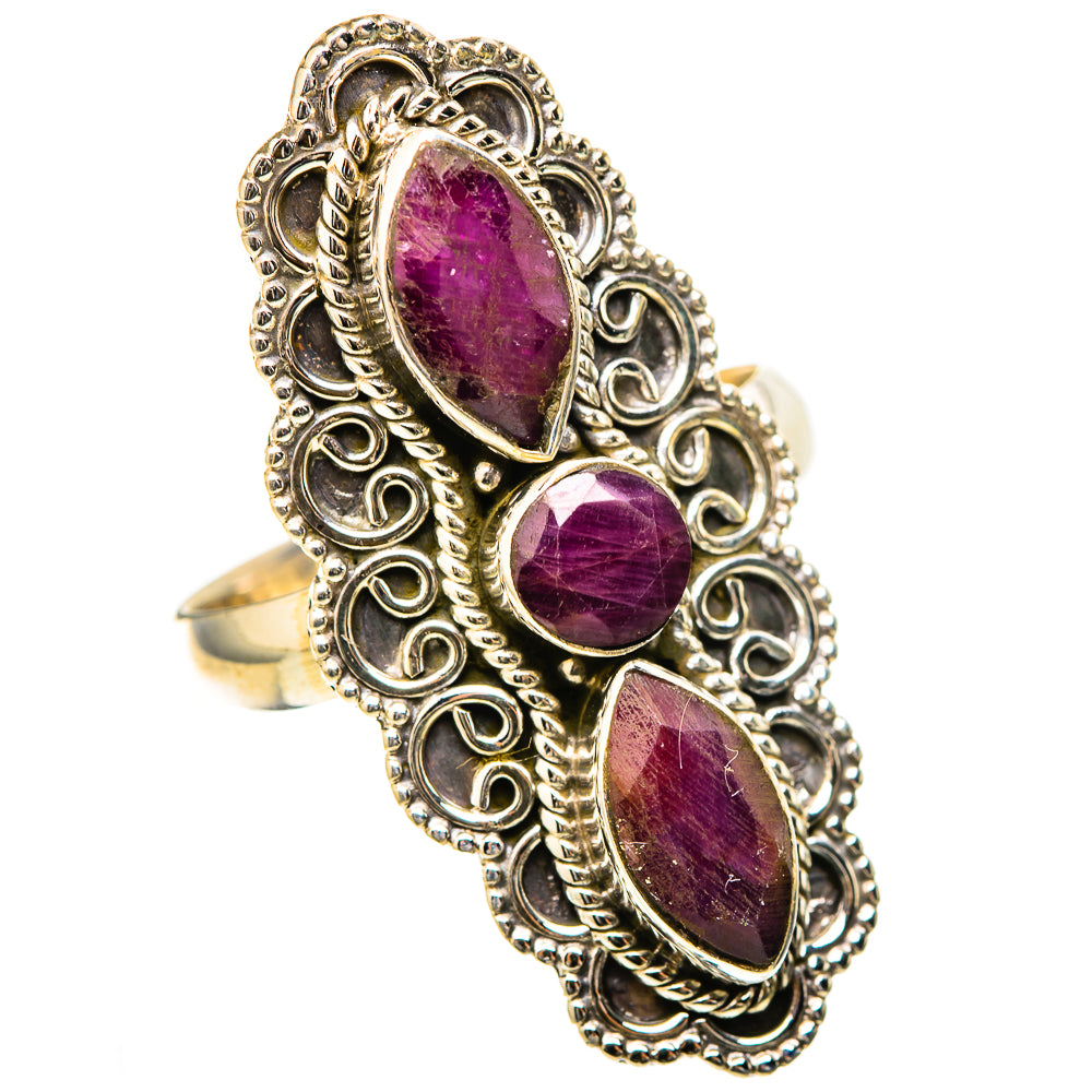 Red Sillimanite Rings handcrafted by Ana Silver Co - RING129156 - Photo 2