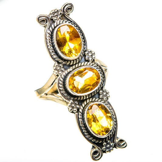 Citrine Rings handcrafted by Ana Silver Co - RING129157 - Photo 2