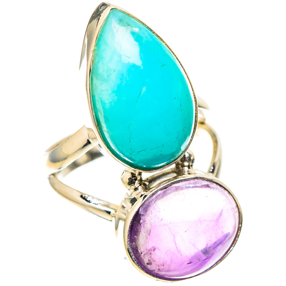 Larimar, Amethyst Rings handcrafted by Ana Silver Co - RING129158 - Photo 2