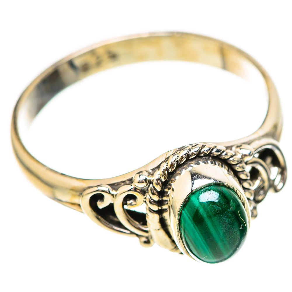 Malachite Rings handcrafted by Ana Silver Co - RING129160_SIZE-7 - Photo 2