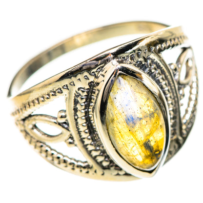 Labradorite Rings handcrafted by Ana Silver Co - RING129168_SIZE-8 - Photo 2