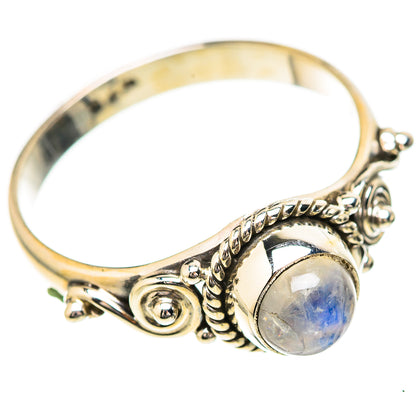 Rainbow Moonstone Rings handcrafted by Ana Silver Co - RING129174_SIZE-8 - Photo 2