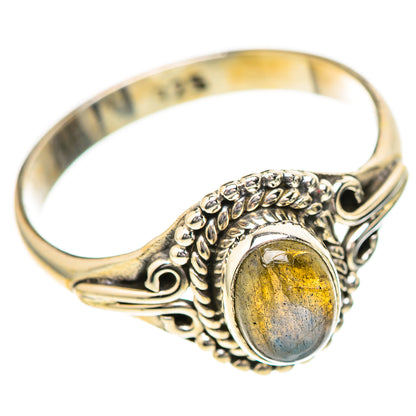 Labradorite Rings handcrafted by Ana Silver Co - RING129175_SIZE-8 - Photo 2