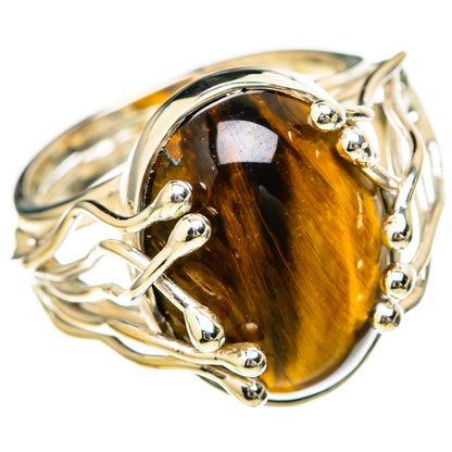 Tiger Eye Rings handcrafted by Ana Silver Co - RING129184 - Photo 2