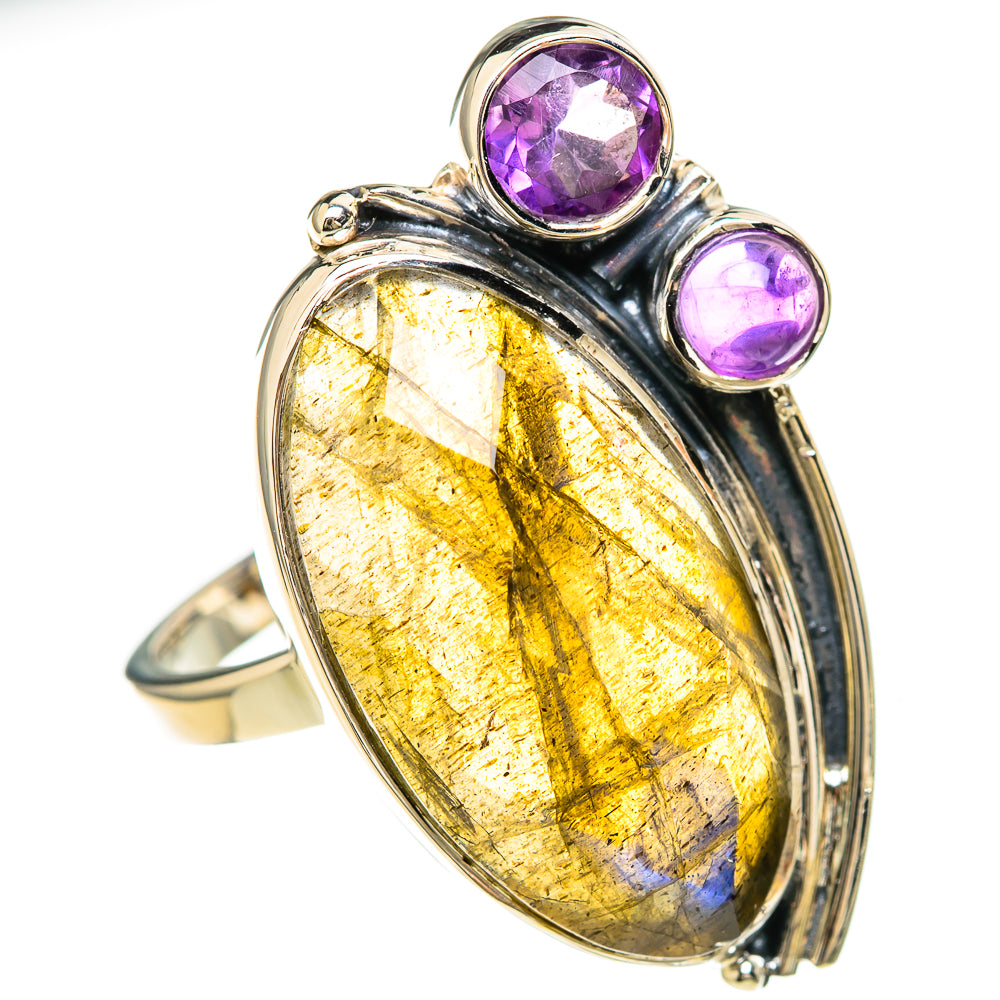 Labradorite Rings handcrafted by Ana Silver Co - RING129198 - Photo 2