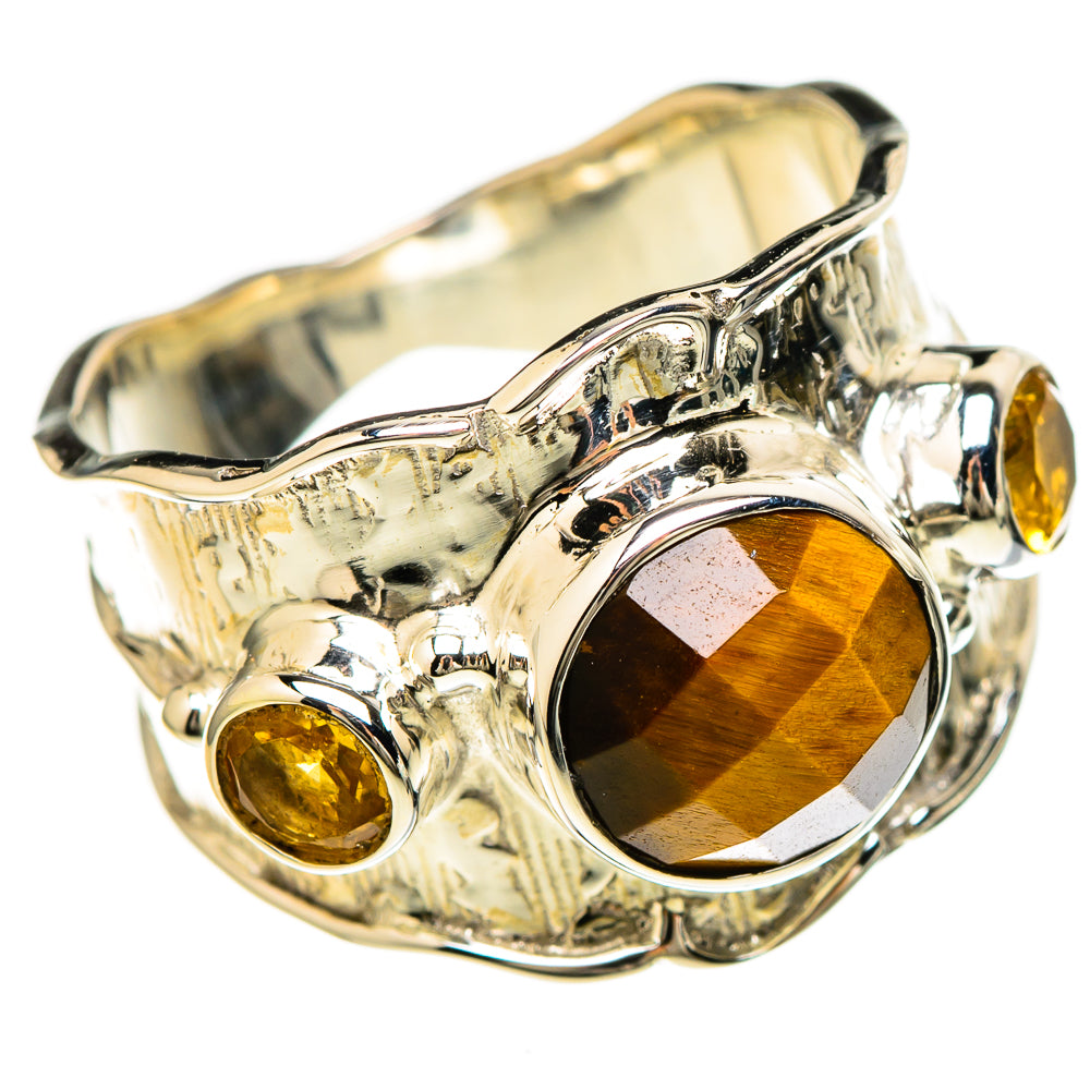 Tiger Eye Rings handcrafted by Ana Silver Co - RING129203 - Photo 2