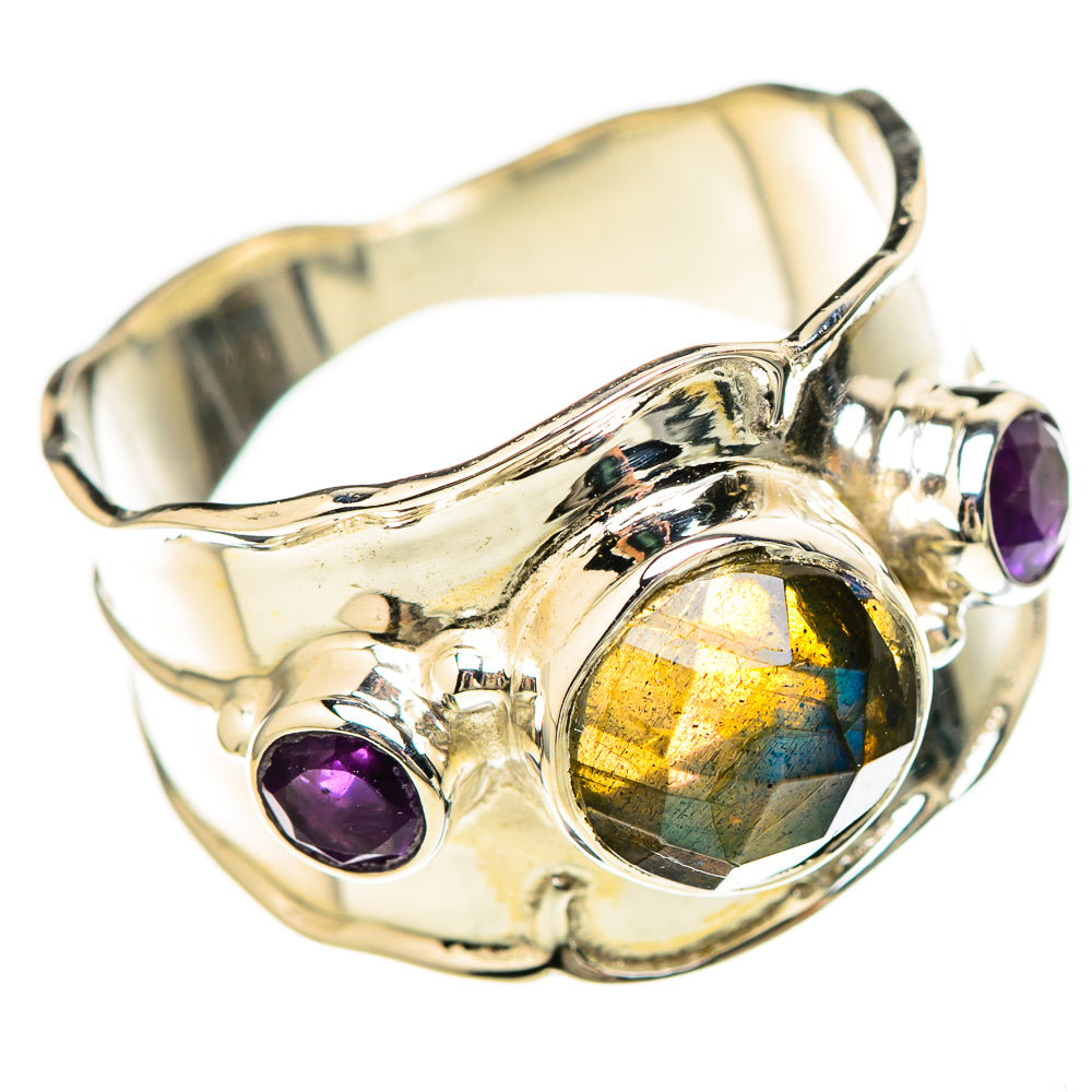 Labradorite Rings handcrafted by Ana Silver Co - RING129214 - Photo 2