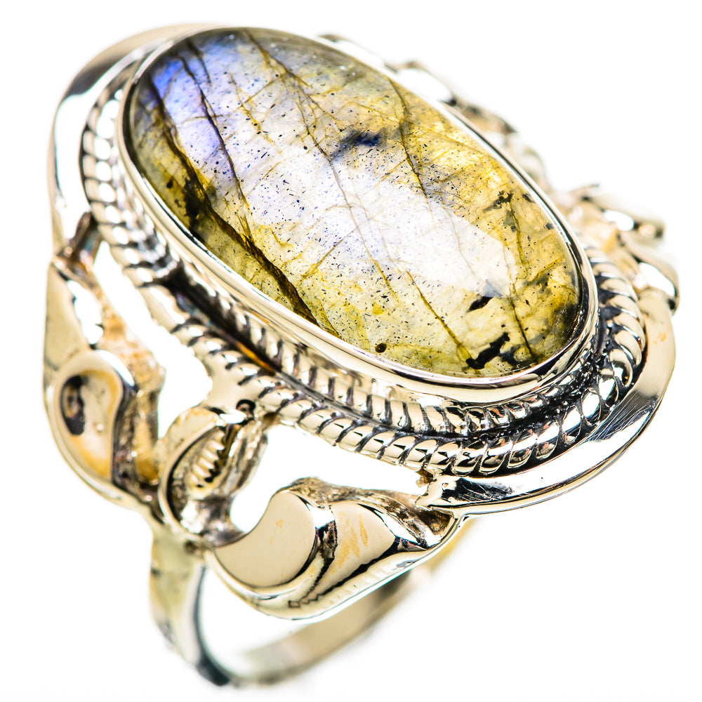 Labradorite Rings handcrafted by Ana Silver Co - RING129217 - Photo 2