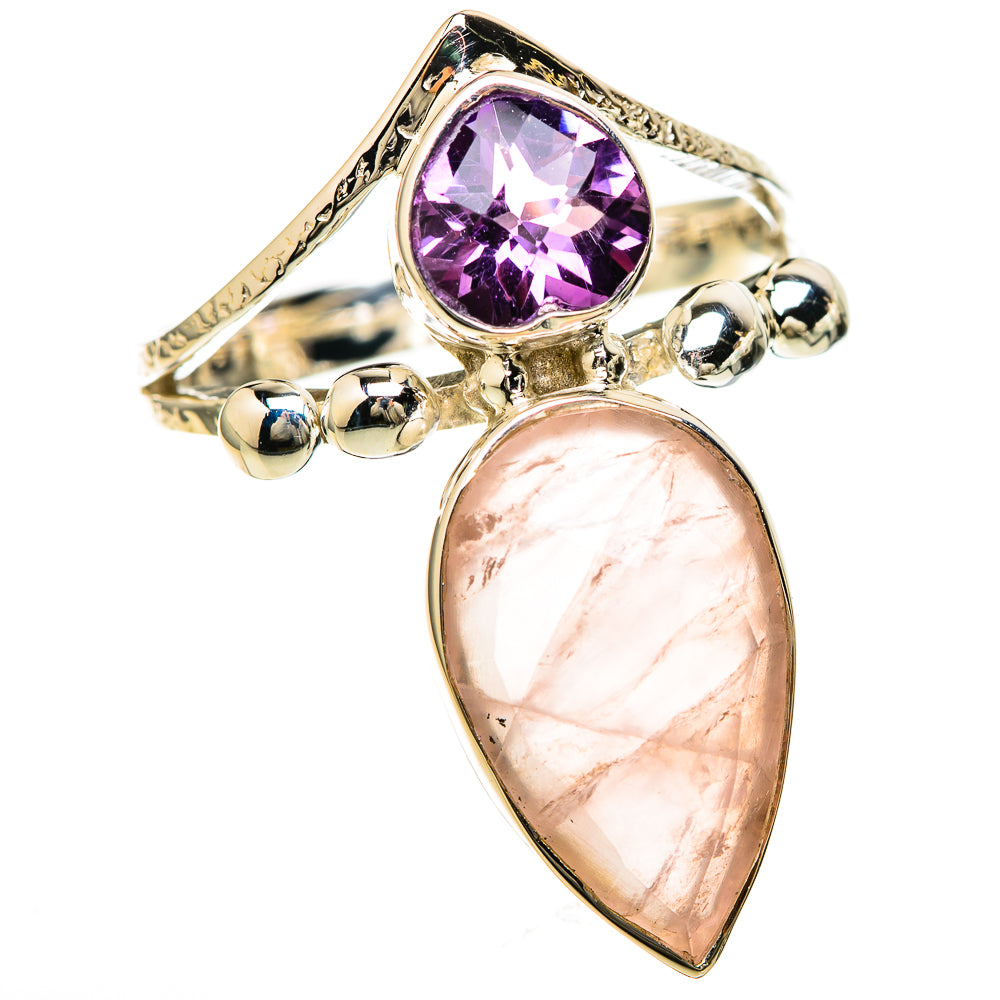 Rose Quartz Rings handcrafted by Ana Silver Co - RING129221 - Photo 2