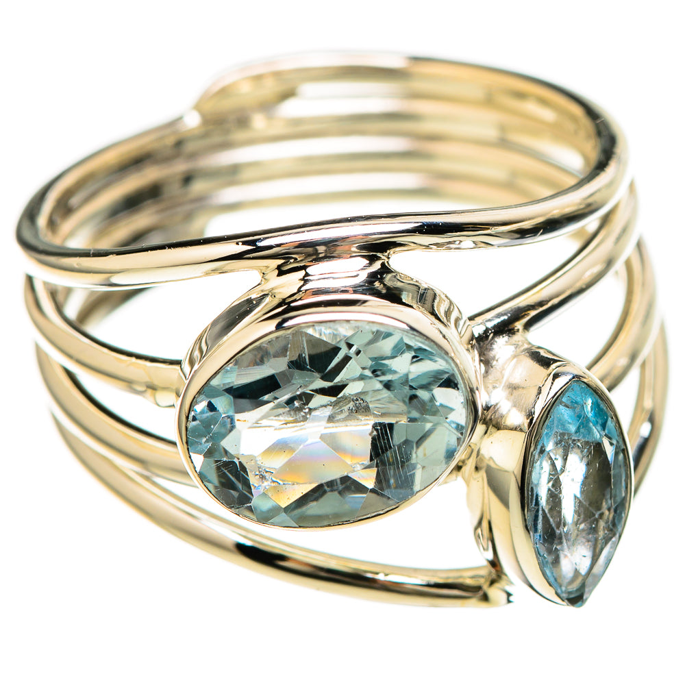 Blue Topaz Rings handcrafted by Ana Silver Co - RING129230 - Photo 2