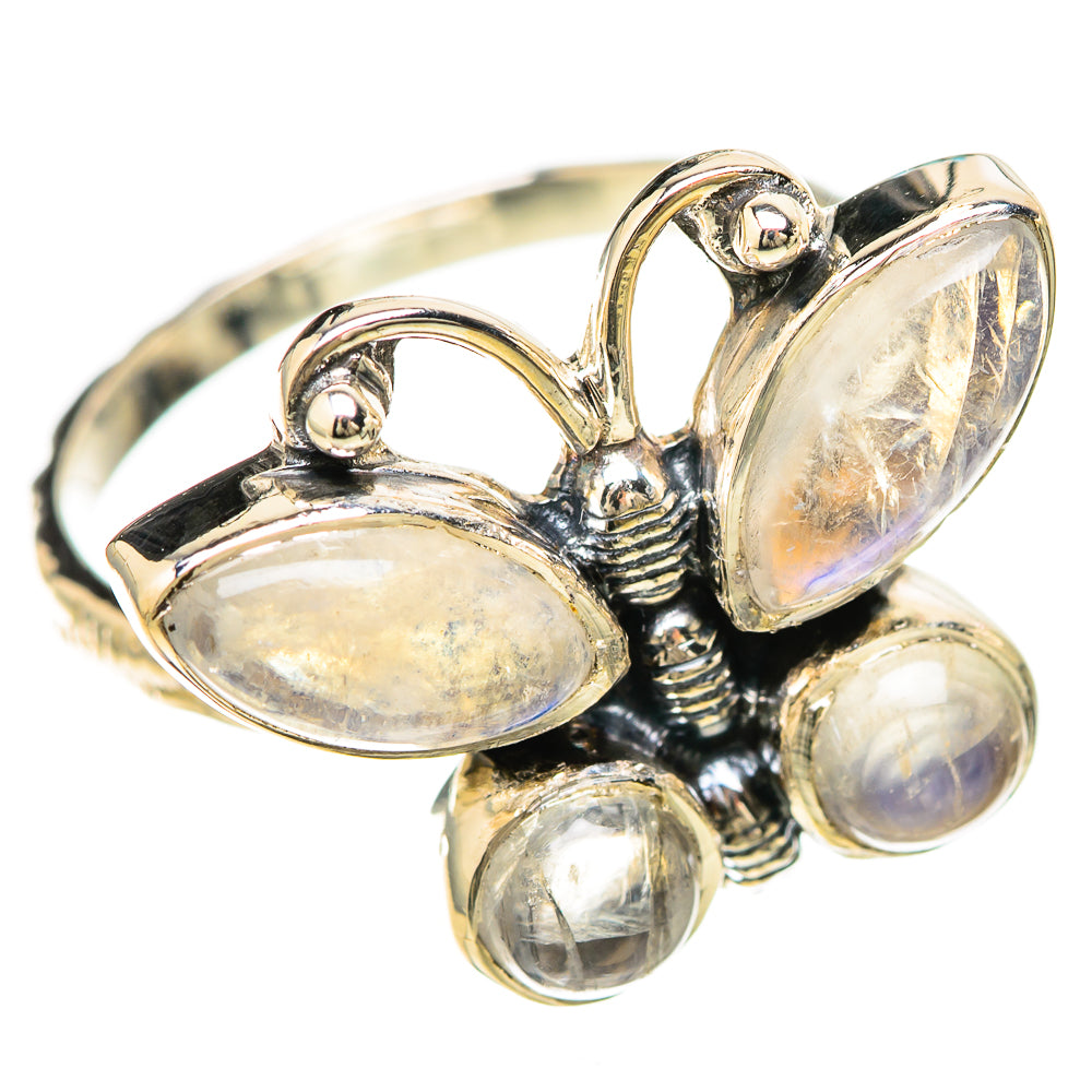 Rainbow Moonstone Rings handcrafted by Ana Silver Co - RING129249 - Photo 2