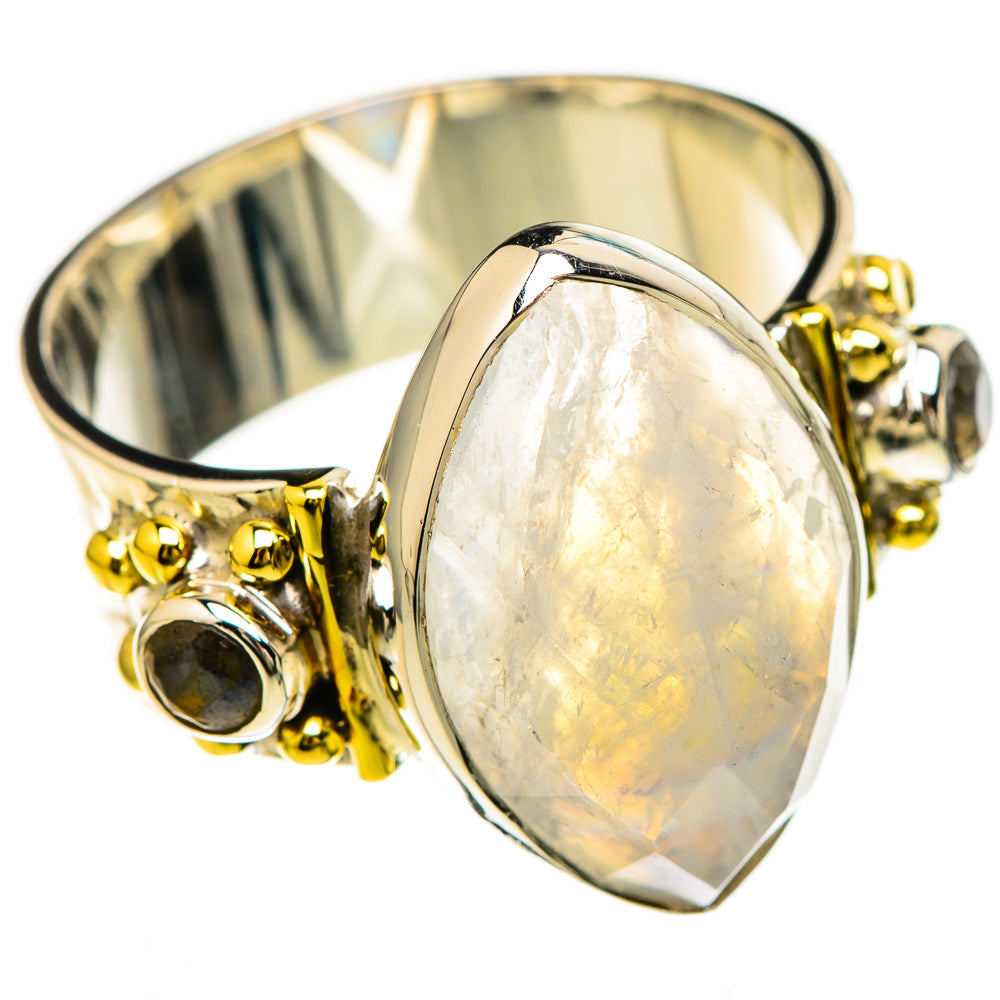 Rainbow Moonstone Rings handcrafted by Ana Silver Co - RING129265 - Photo 2