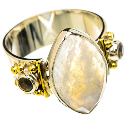 Rainbow Moonstone Rings handcrafted by Ana Silver Co - RING129265 - Photo 2