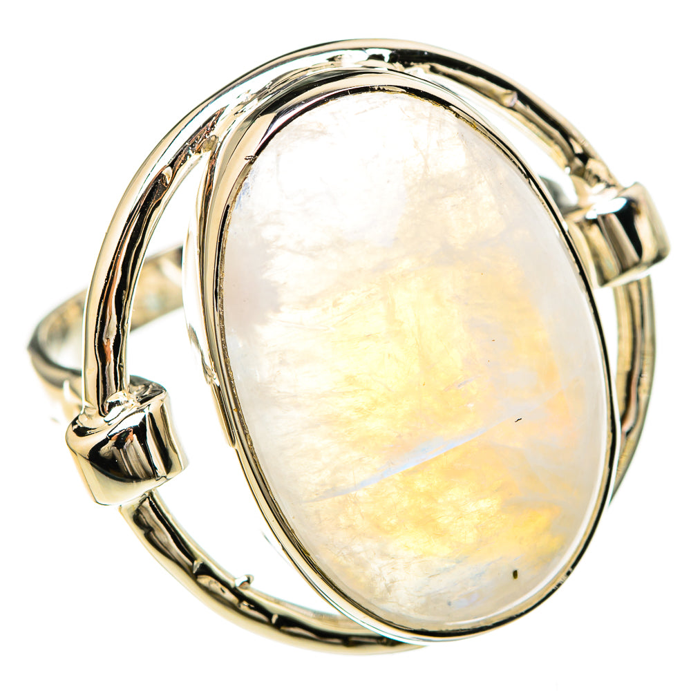 Rainbow Moonstone Rings handcrafted by Ana Silver Co - RING129266 - Photo 2