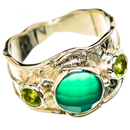 Green Onyx Rings handcrafted by Ana Silver Co - RING129275 - Photo 2