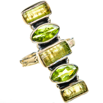 Green Tourmaline Rings handcrafted by Ana Silver Co - RING129276 - Photo 2