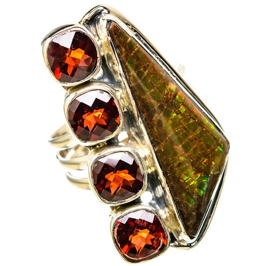 Ammolite Rings handcrafted by Ana Silver Co - RING129284 - Photo 2