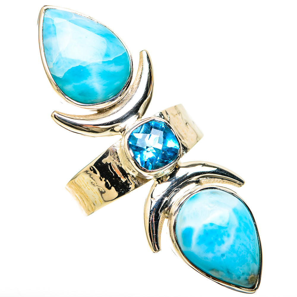 Larimar Rings handcrafted by Ana Silver Co - RING129288 - Photo 2