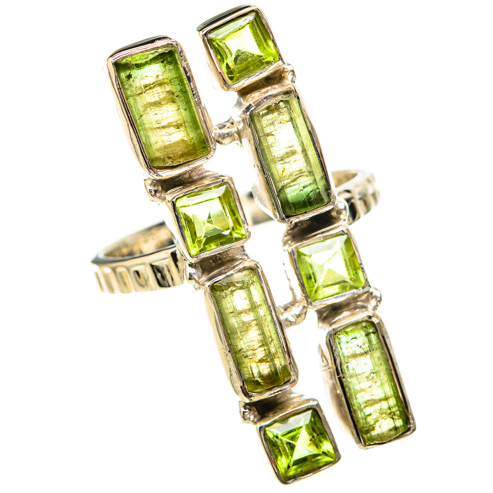 Green Tourmaline Rings handcrafted by Ana Silver Co - RING129290 - Photo 2