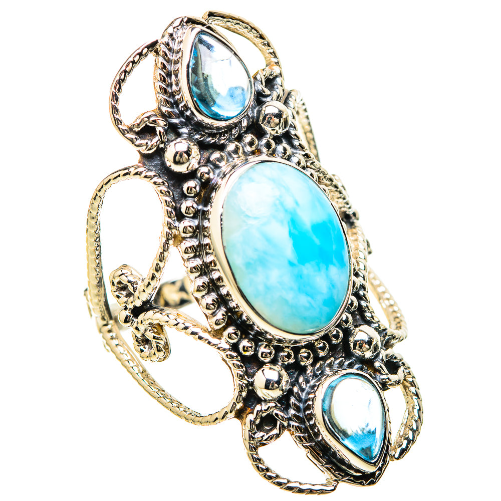 Larimar Rings handcrafted by Ana Silver Co - RING129301 - Photo 2