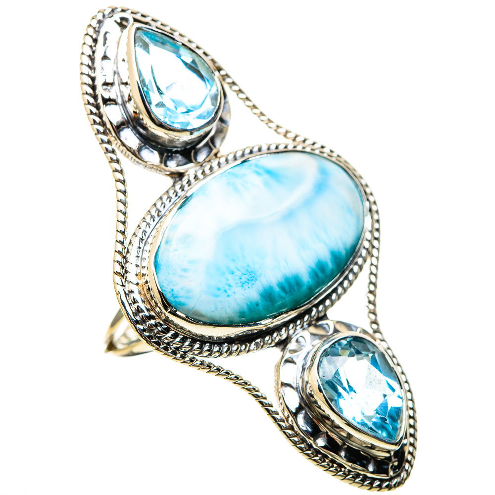 Larimar Rings handcrafted by Ana Silver Co - RING129302 - Photo 2