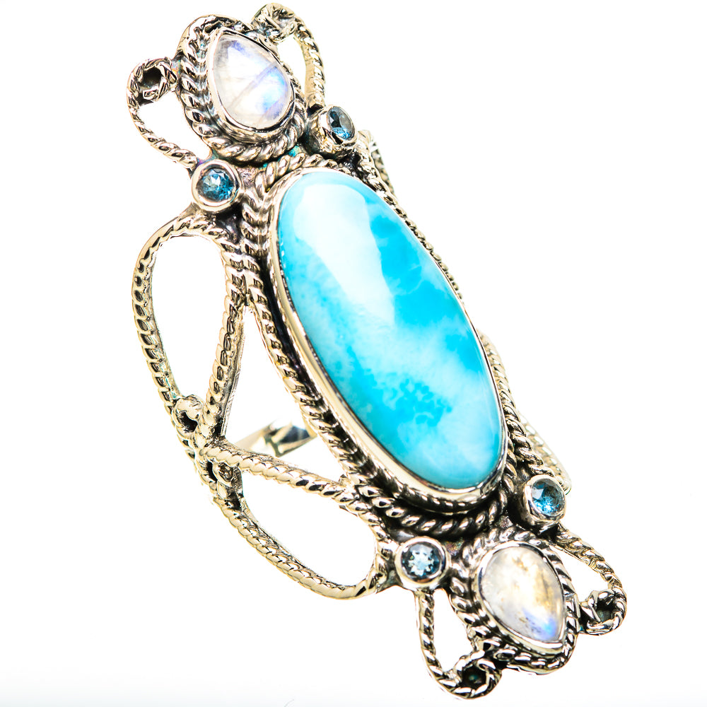 Larimar Rings handcrafted by Ana Silver Co - RING129307 - Photo 2