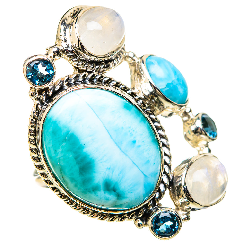 Larimar Rings handcrafted by Ana Silver Co - RING129311 - Photo 2