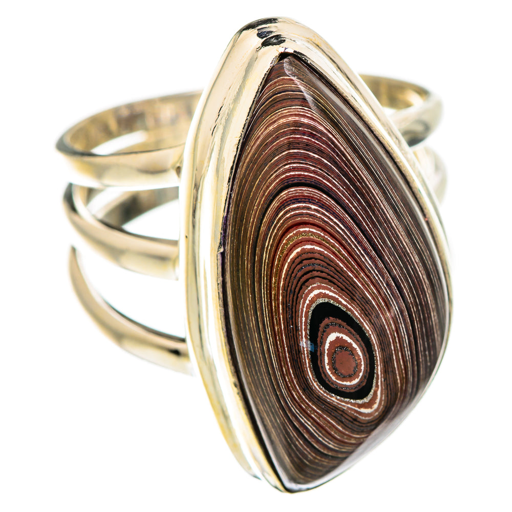 Fordite Rings handcrafted by Ana Silver Co - RING129317 - Photo 2