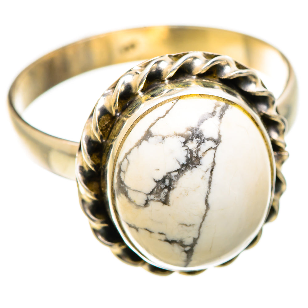 Howlite Rings handcrafted by Ana Silver Co - RING129328 - Photo 2